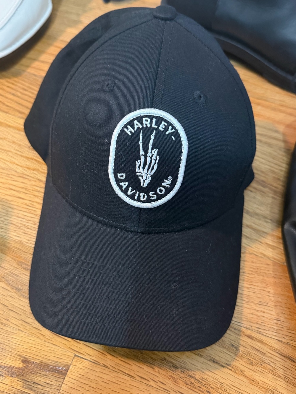Harley-Davidson Black Cap with White Logo Patch